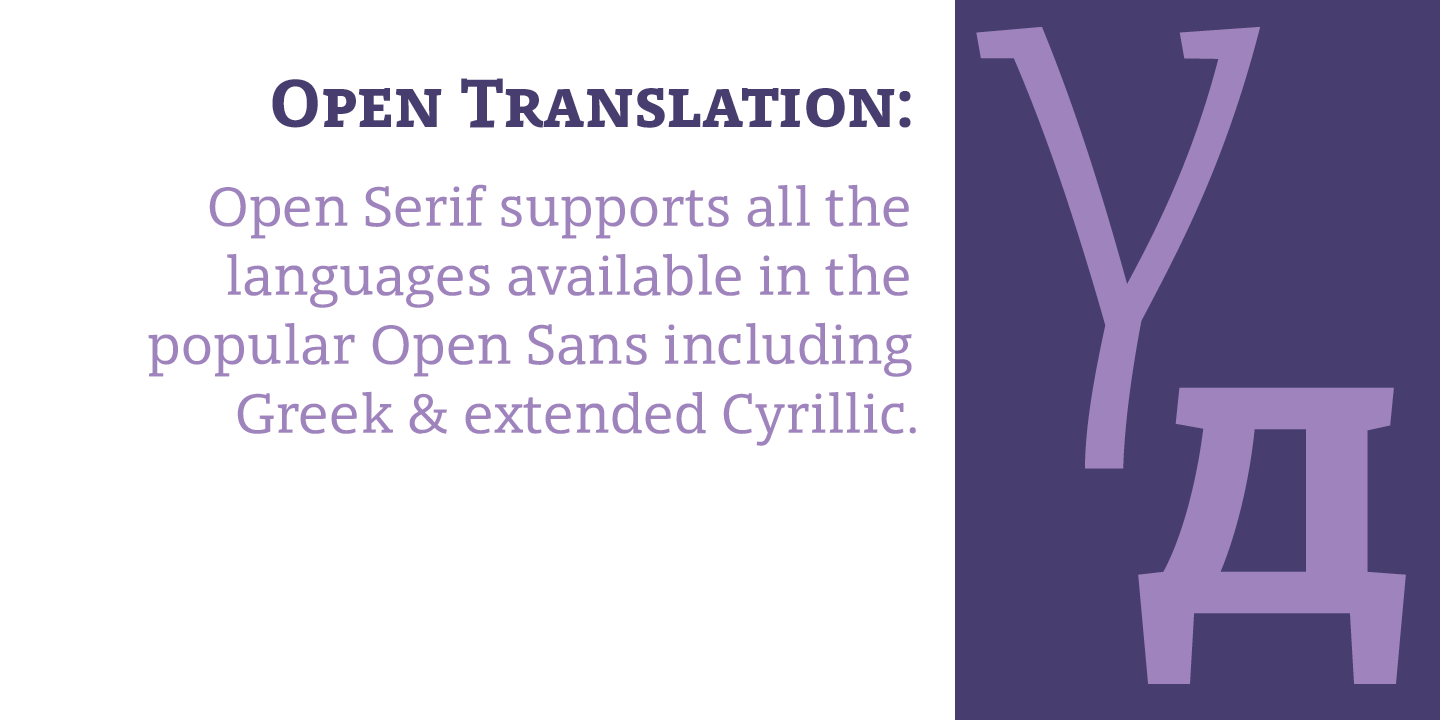 Open Serif Open Font preview